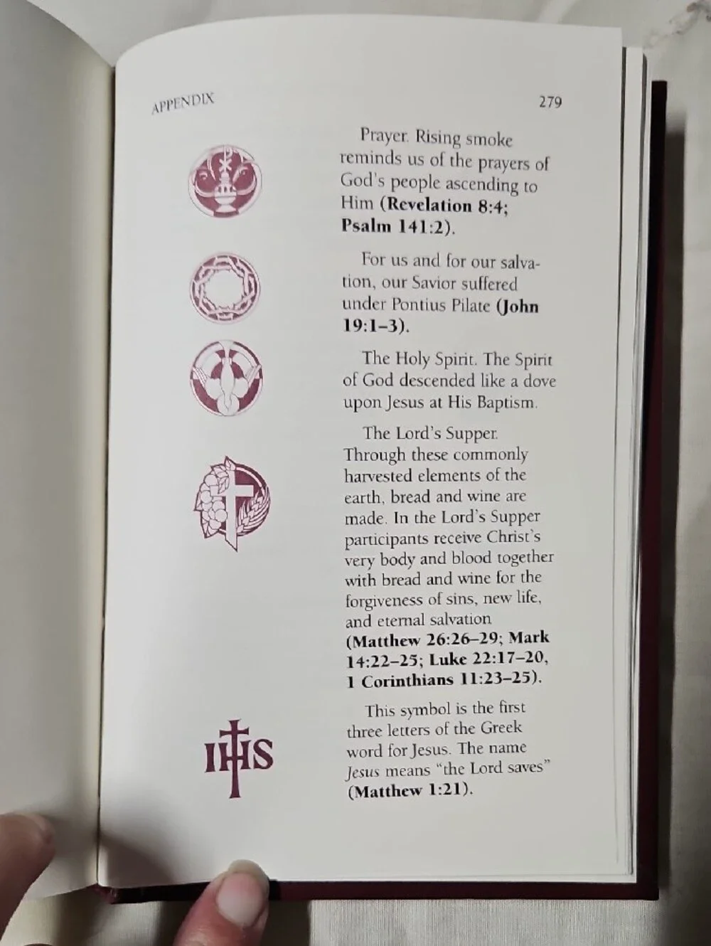 Luther's Small Catechism Burgundy Hardcover - Interleaved